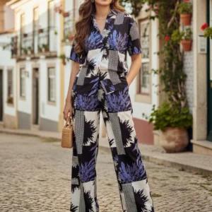Printed Two Piece Cotton Coord Set