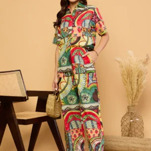 Printed Two Piece Cotton Summer Coord Set