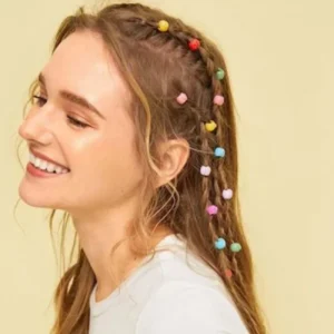 COLLECTIONS Pack of 30 Pcs Beads Clips Mini Hair for Girls Kids