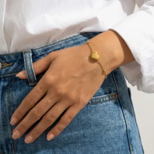 Small Heart Bar Bracelet