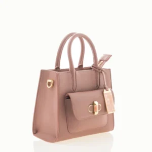 Blush Pink Mini Top-Handle Handbag