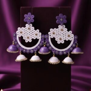 Pankhudi jhumka – Purple
