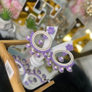 Pankhudi jhumka – Purple